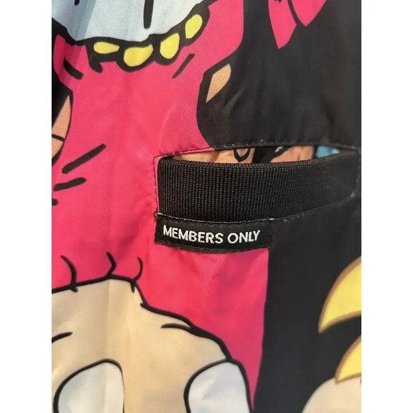 MEMBERS ONLY 90s NICKELODEON Cartoon Unisex Reversible Jacket XL - Picture 6 of 11